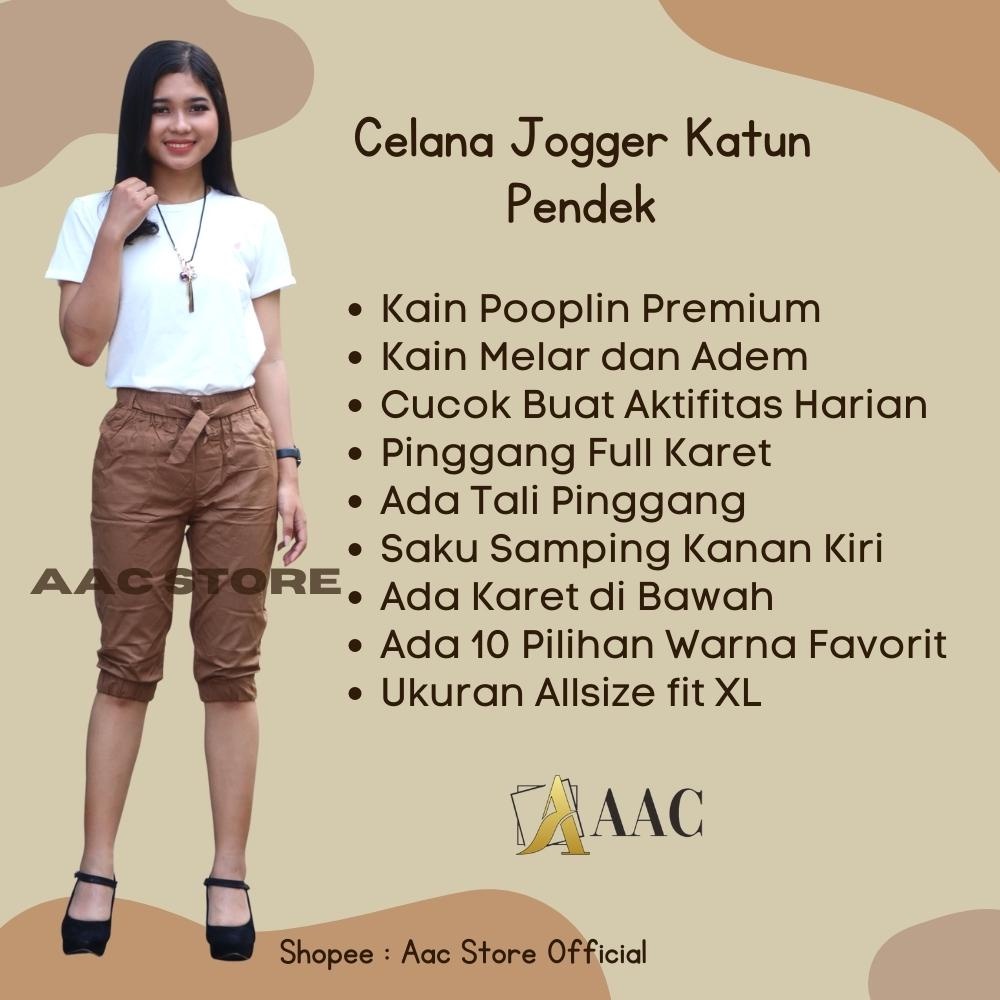 Jogger Pendek, Celana Jogger Pendek Katun Stretch