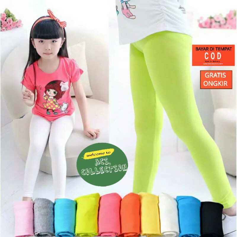 LEGGING ANAK WANITA USIA 2 - 12thn (L.XL.XXL) / LEGGING ANAK PANJANG / LEGGING ANAK TANGGUNG