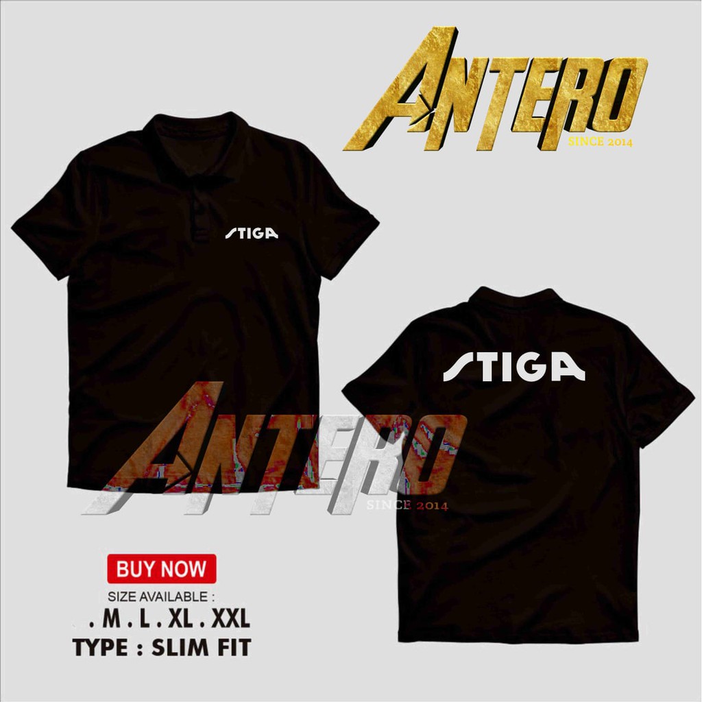 Kaos kerah Polo shirt pingpong stiga table tennis ping pong