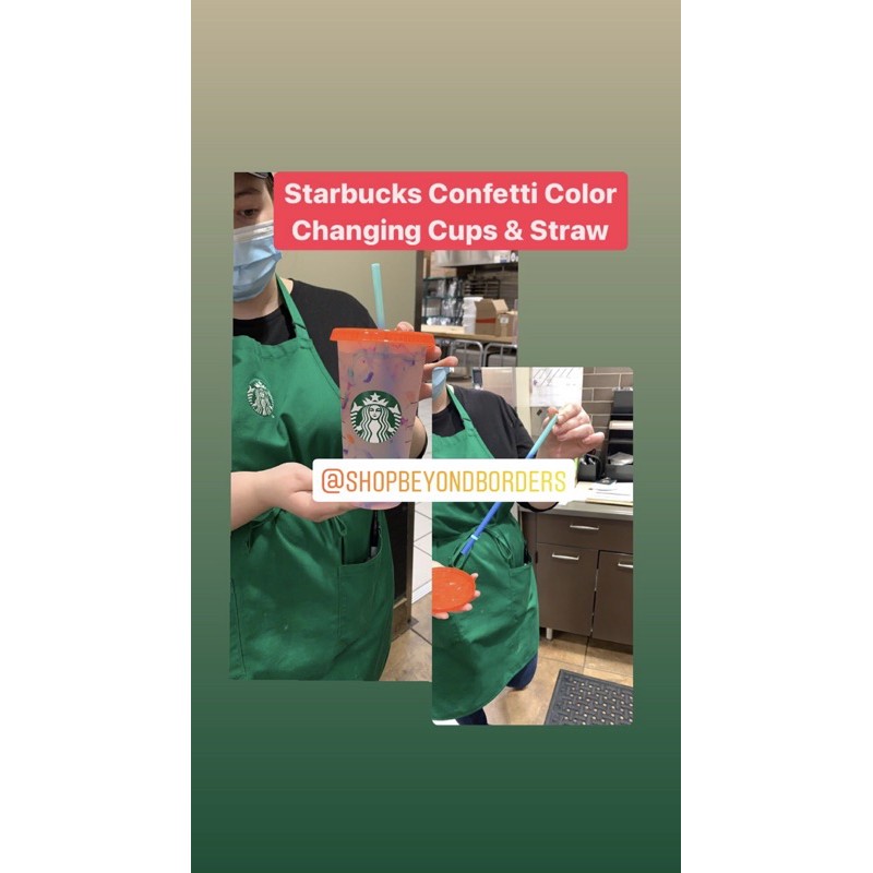 Starbucks USA Color Changing Reusable Cup & Straw