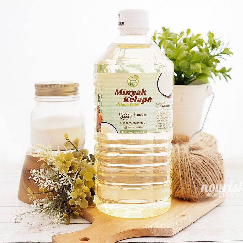 Lingkar Organik, Coconut Oil 1L (Minyak Goreng Kelapa)