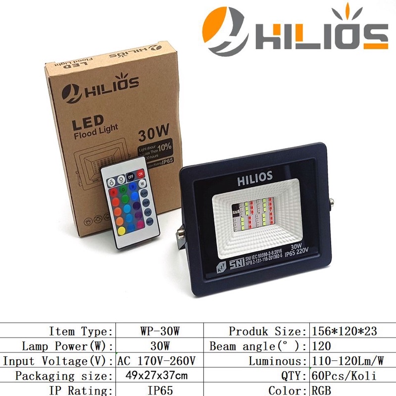 hilios led flood light 30W RGB