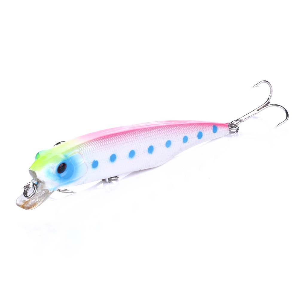 HENGJIA 2PCS Umpan Pancing Minnow 10.5CM 15.4G Fishing Lure Bentuk Ikan Kecil Kail Swimbait Bass Hard Bait