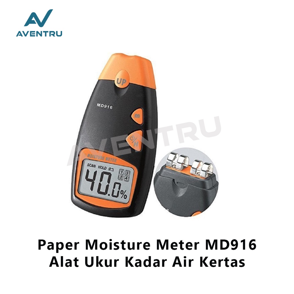 Paper Moisture Meter MD916 Alat Ukur Kelembapan Kertas Karton MD-916