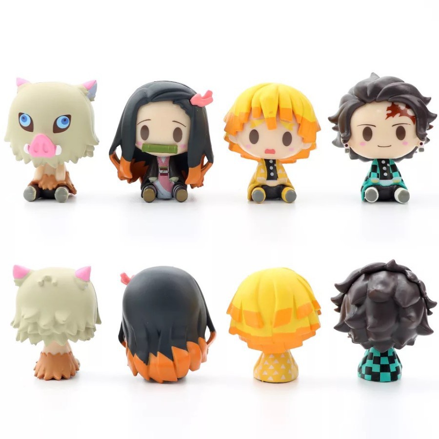 Action Figure set Anime Kimetsu No Yaiba Chibi Ver. Tanjiro Nezuko Demon Slayer Kimetsu Hashira