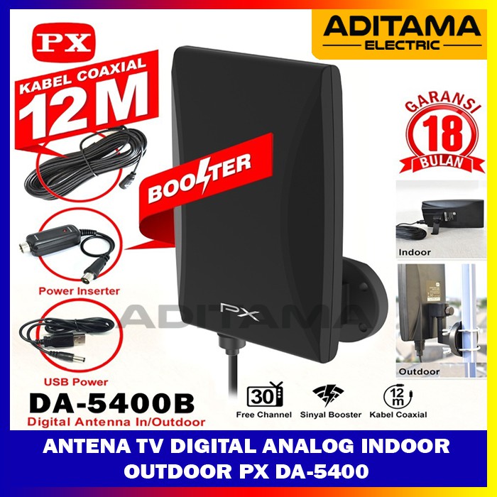 PX ANTENA TV DIGITAL INDOOR BOOSTER OUTDOOR DA-5400/ ANTENA TV DIGITAL PX DA5400 DA-5400B