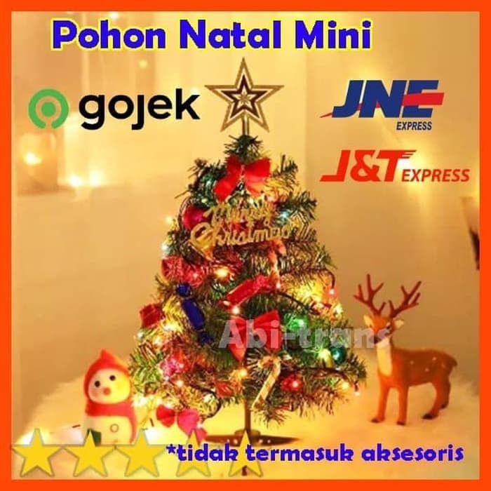 Pohon Natal Murah / Pohon Natal Kecil Mini Untuk Hias Meja Kantor Rumah Bahan PVC premium