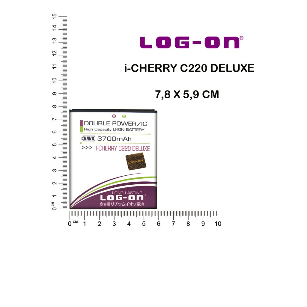 BATERAI I-CHERRY C220 DELUXE - LOG ON DOUBLE POWER BATTERY BATRE