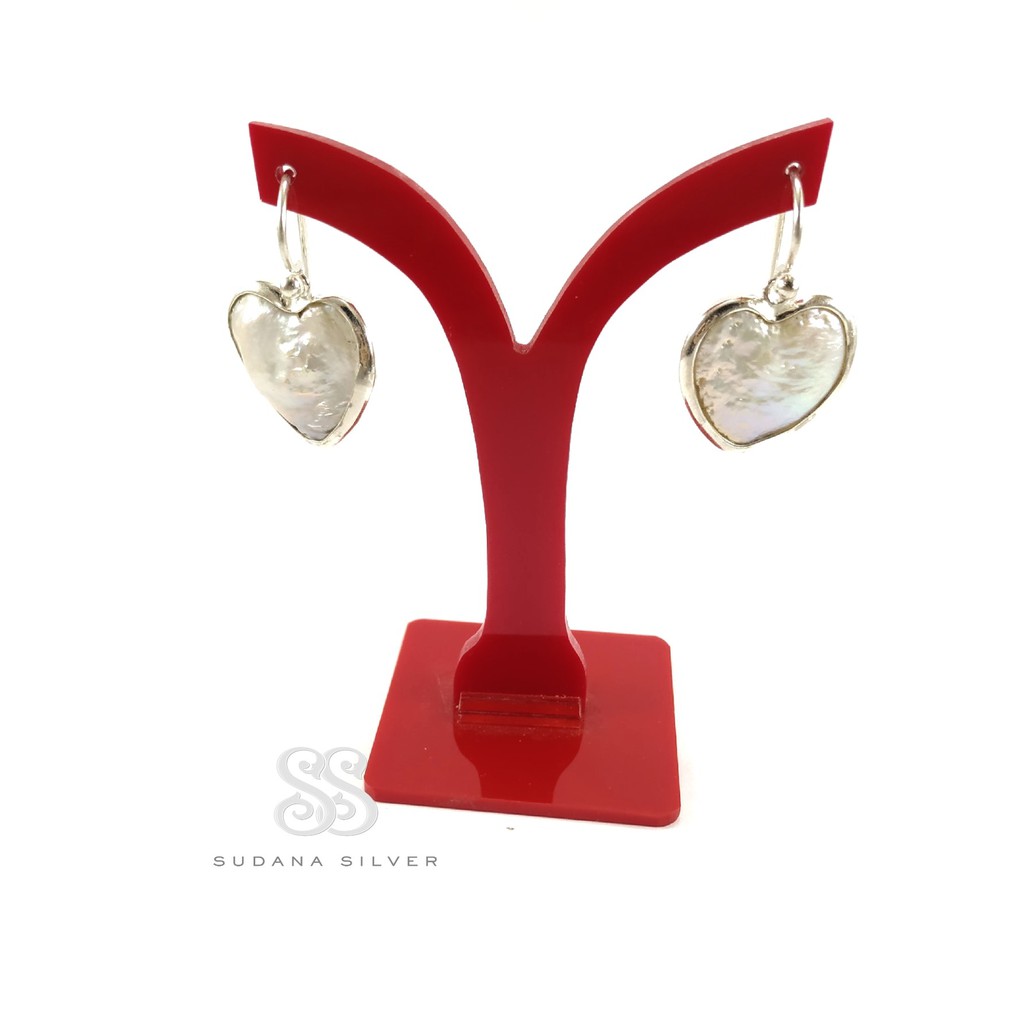 Anting Giwang Perak Kulit Mutiara Silver 925 Bali Handmade