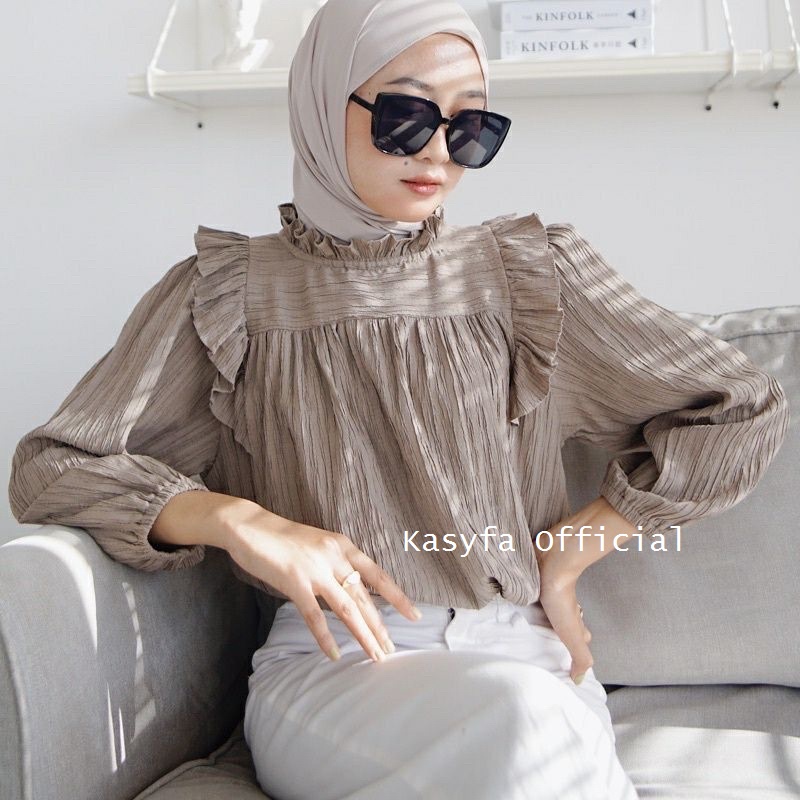 BLOUSE REMPEL CRINCLE WANITA // KANYA BLOUSE REMPEL WANITA