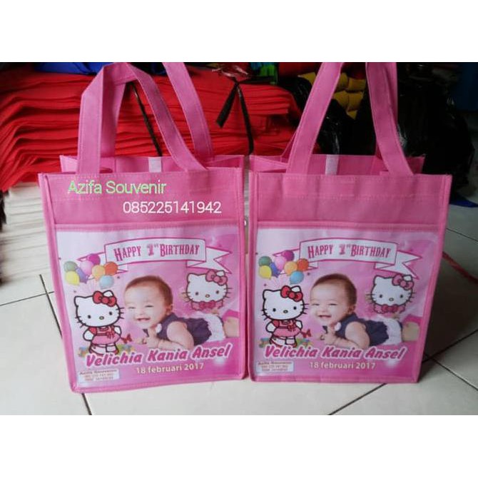 

Tas Souvenir Ulang Tahun / Ultah Anak Kantung Pake Foto