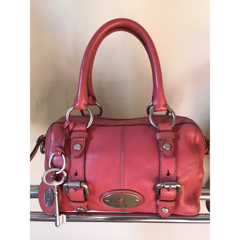 fossil maddox preloved satchel small pink