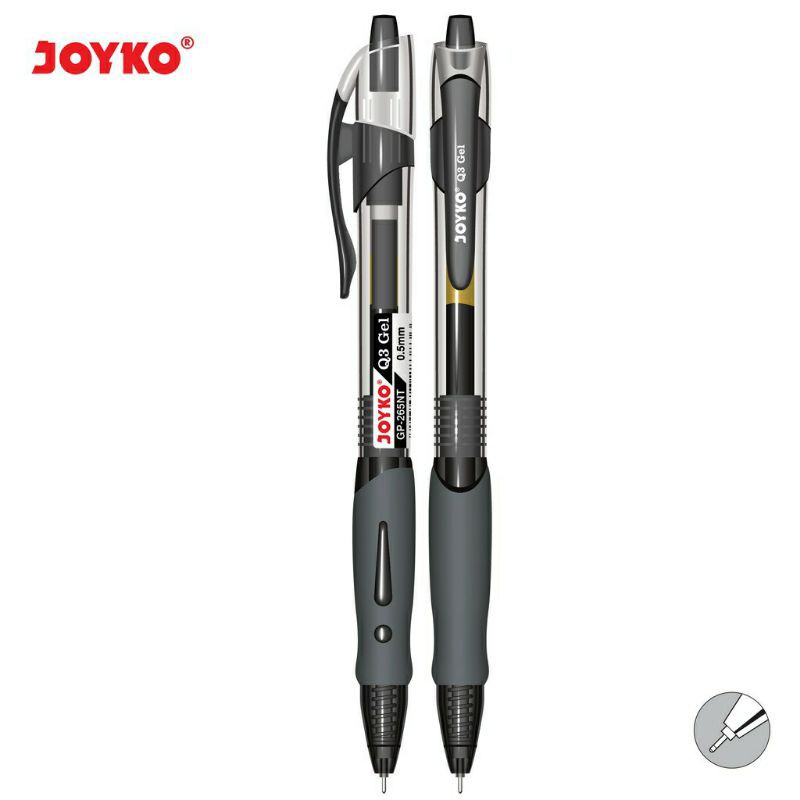 

Gel Pen / Pulpen / Pena Joyko GP-265NT / Black / Q3 Gel / 0.5 mm