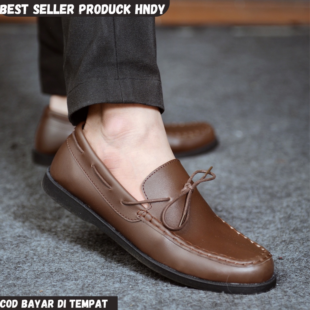 HDS X CRUSER - Sepatu Kulit Dewasa Laki Laki Kantor Cowok Formal Resmi Pantopel Nikah Remaja Kerja Kantor Slip On Loafer Kondangan Hitam Coklat 38-44 Pernikahan Cowok Kantoran Gereja Dinas Kasual Loafers Pantovel Pesta Undangan Kulit Sapi Garut Murah