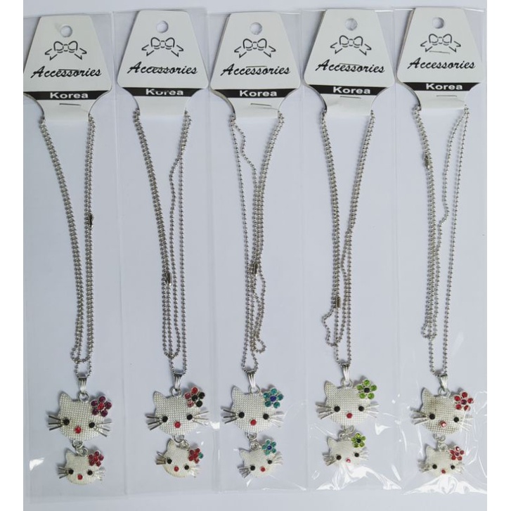 Kalung Rantai Hello Kitty 2 Susun Harga Grosir