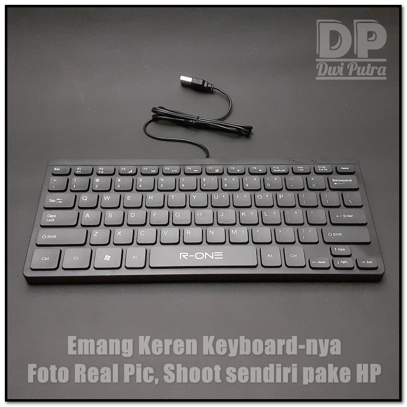 KEYBOARD MINI R-ONE R-1602 USB // R1602 CHOCO OFFICE MULTIMEDIA // LAPTOP PC KOMPUTER ANDROID