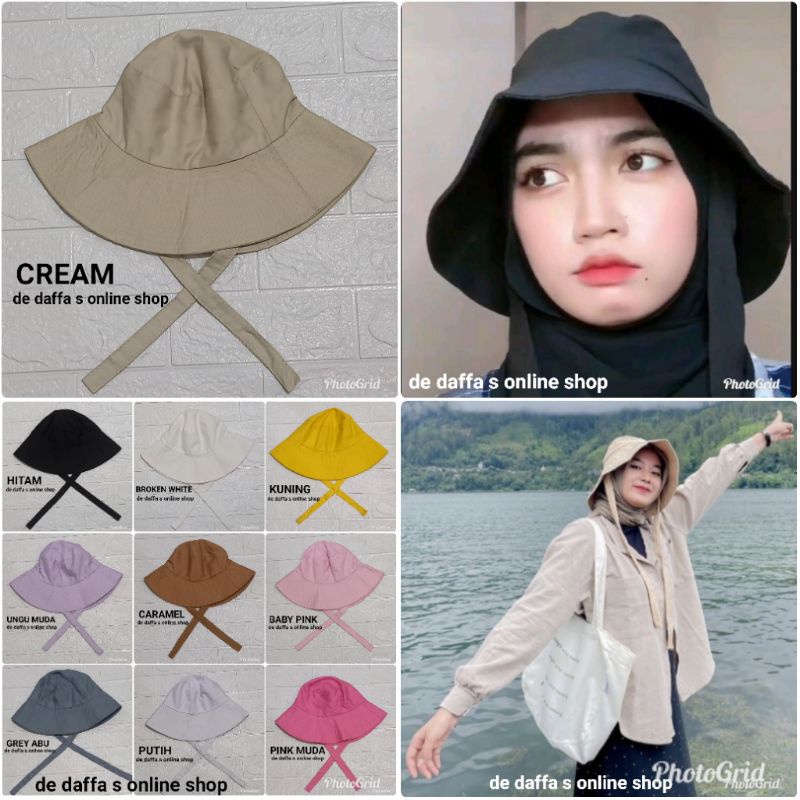 TERLARIS TOPI WIDE BUCKET HAT - BUCKET LEBAR TALI - BUCKET SELEGRAM FASHION