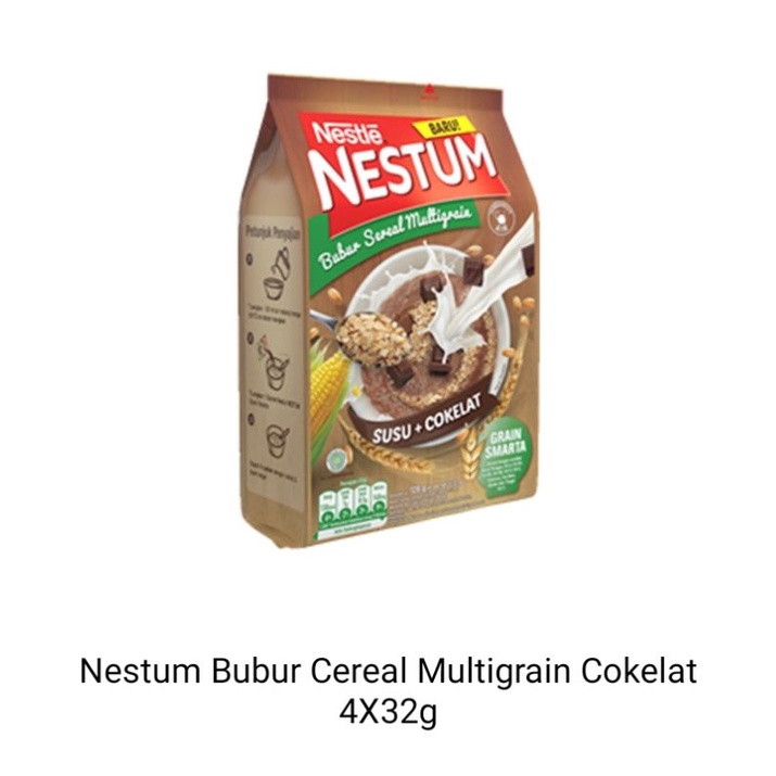 

nestum bubur cereal multigrain cokelat 4 x 32gr
