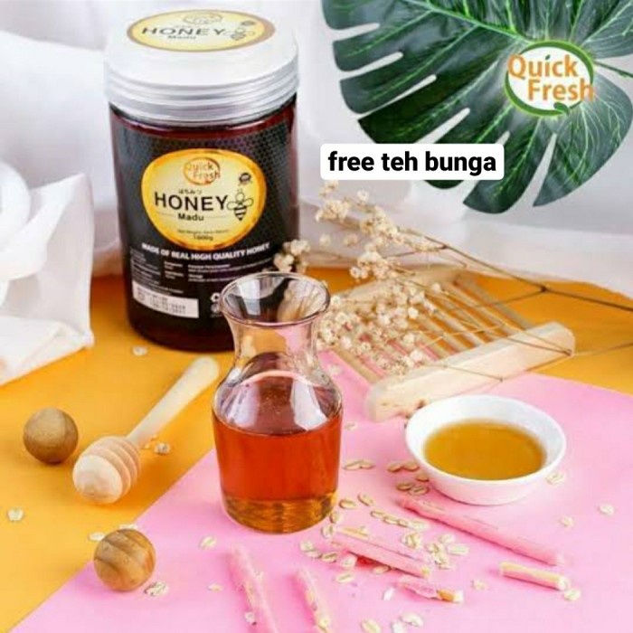 

(BISA COD) madu quick fresh honey 1000 gr / quick fresh honey jar / madu 1 kg - extra bubble