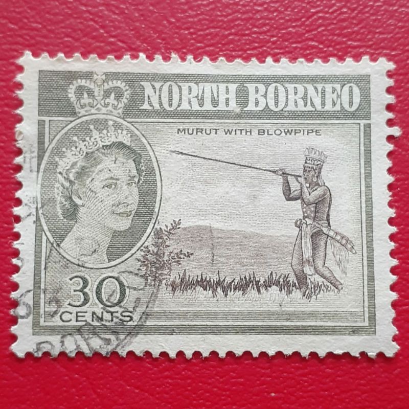 Perangko Kuno 30 Cent Borneo Era Penjajahan Di Kalimantan Malaysia dan Brunai Rare