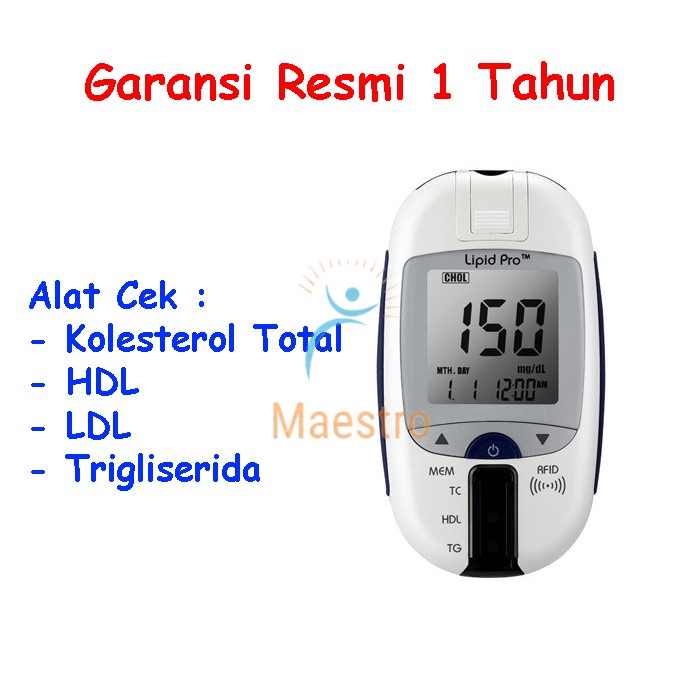 Jual Lipid Pro Alat Tes Cek Kolesterol Total HDL LDL Trigliserida ...