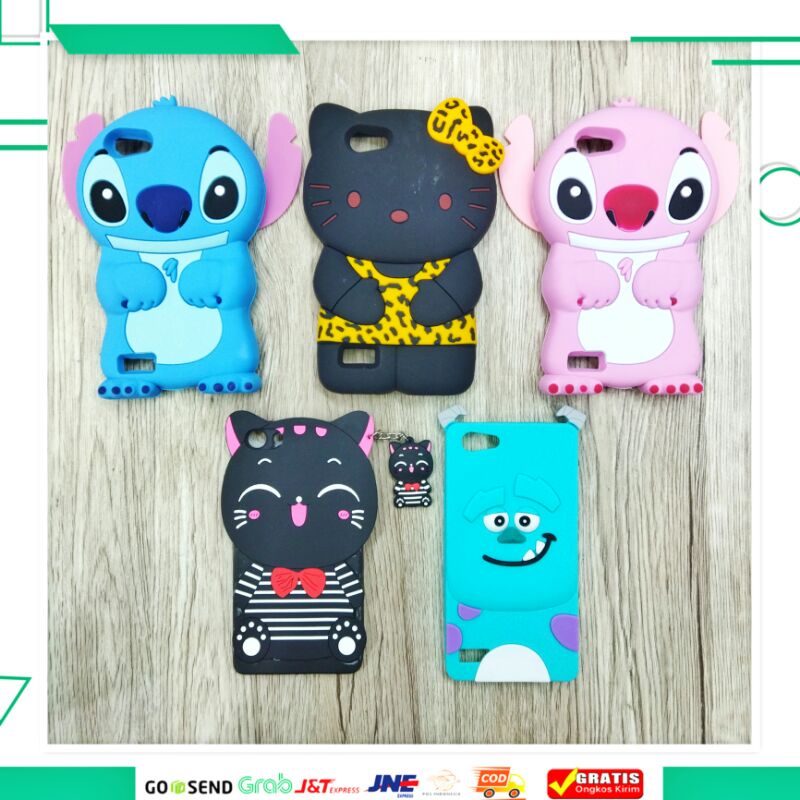 SoftCase Silikon Karakter 3D Oppo A33/ Neo 7/ A39/ A57/ A71 Casing Karakter Lucu