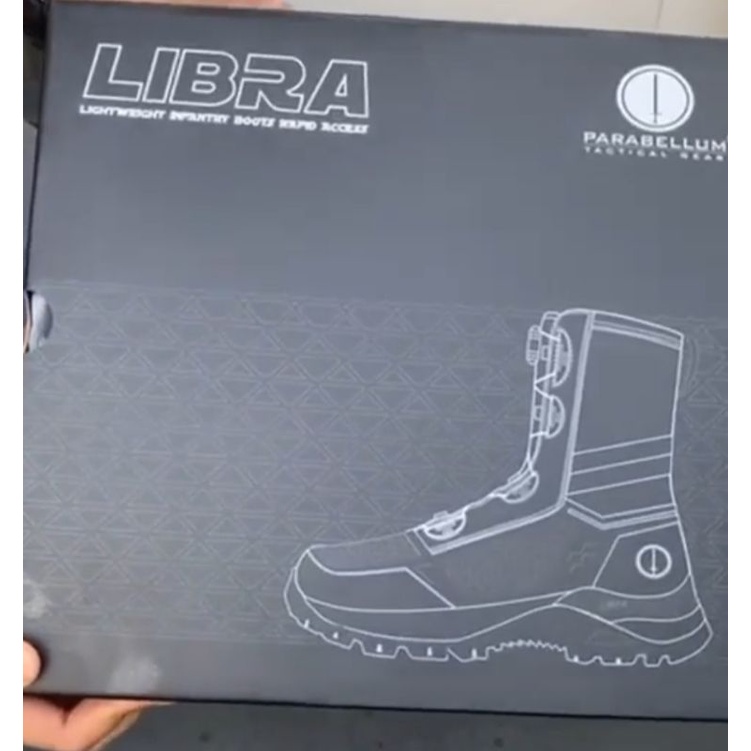 SEPATU BOA PARABELLUM LIBRA BOX HITAM ORIGINAL