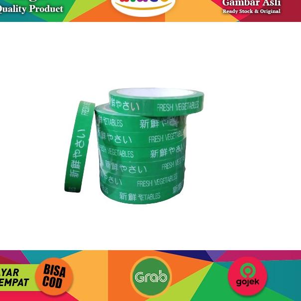 

[PRODUK 8F8LC] Lakban Online Food / Orange Food / Green Food / Sayur 12 mm x 50 m - 12 Pcs THJ