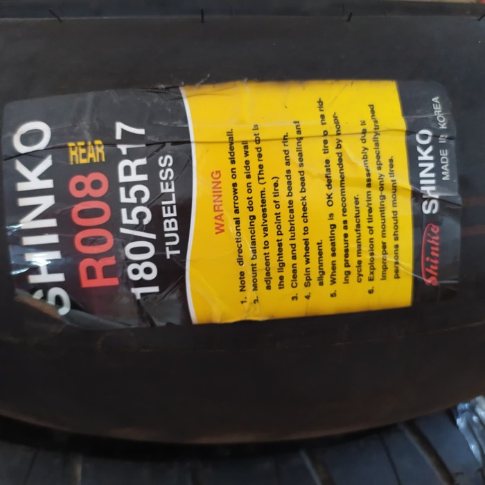 Ban Shinko R008 180/55R17 Slick Tubeless (Rear)