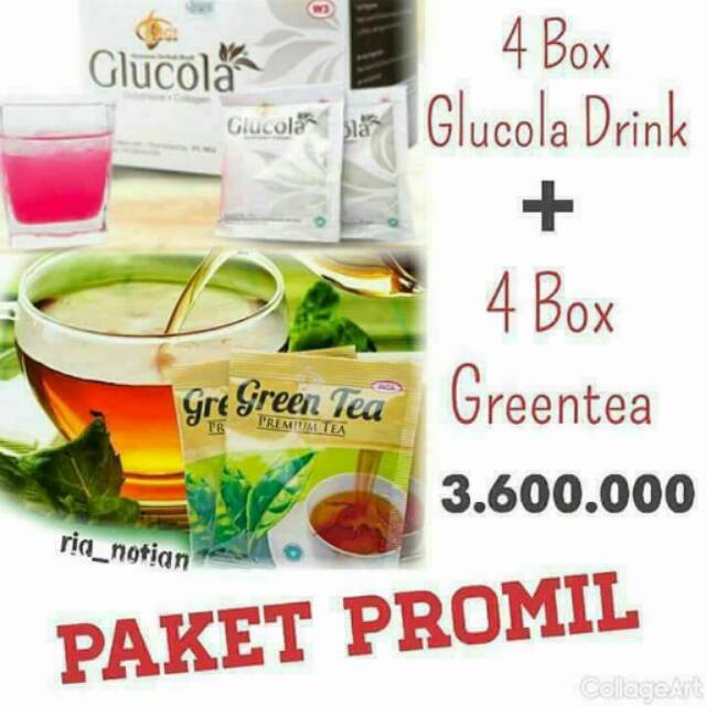 

Glucola drink + greentea