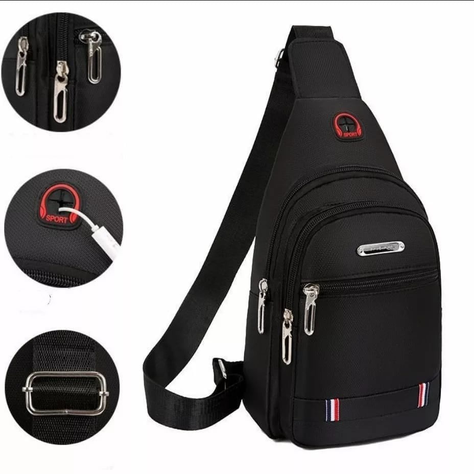 Charyatink KEVIN - Tas Trendy Tas Selempang Travel USB Port Crossbody Bags Tas Punggung Tas Dada Versi Terbaru terkeren