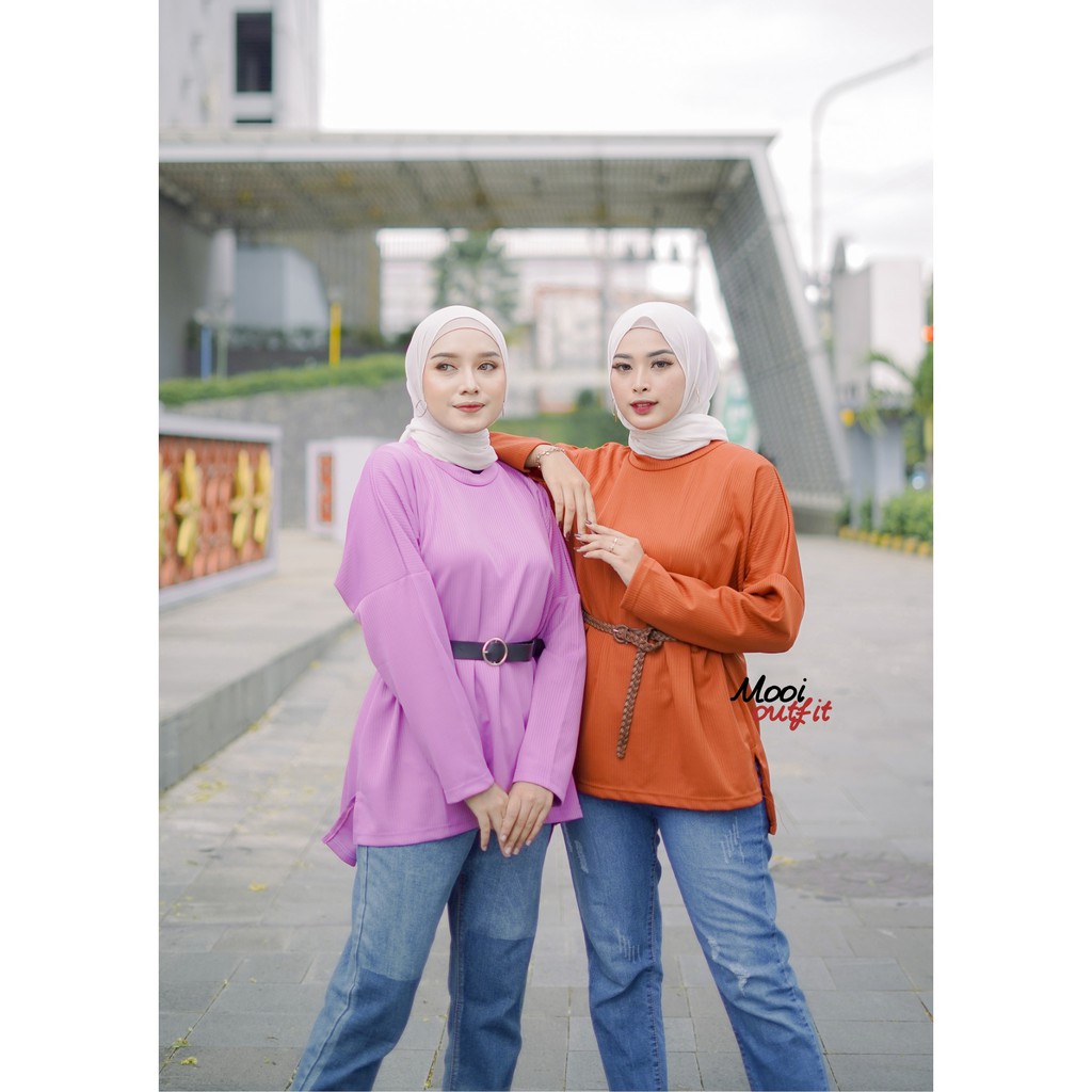 Blouse Oversize - Blouse Jumbo - Kaos Knit Jumbo