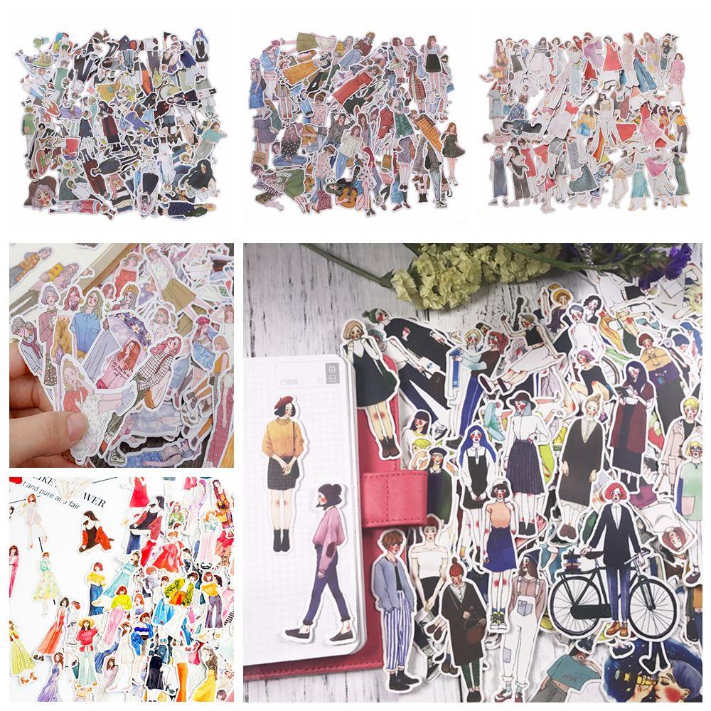 Solighter 100/171PCS Mori Gadis Stiker Hadiah DIY Aksesoris Dekoratif Welt Pretty Females Decals