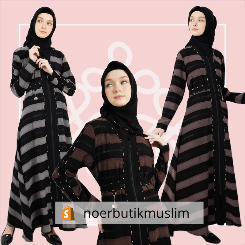 Hikmat Fashion Original A987-02 Abaya Hikmat  noerbutikmuslim  Gamis turki Gamis turkey Abaya turkey