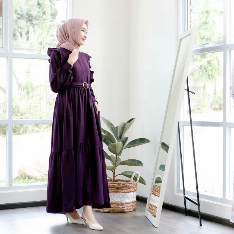 LYRA MAXI (ld104 pjg136) - Dress Gamis Busui Polos