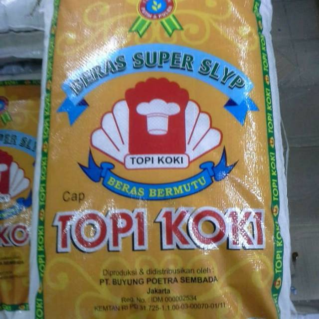 

Beras Topi Koki Slyp Kuning 20 kg | Topikoki 20kg Slypkuning