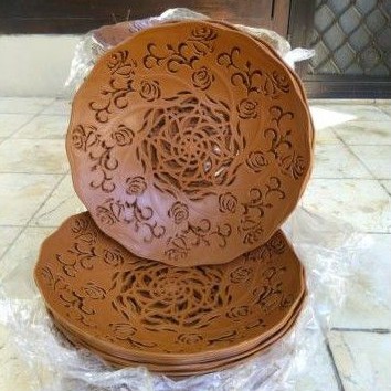 Piring / Zikin Rotan Plastik Mawar harga 1 lusin