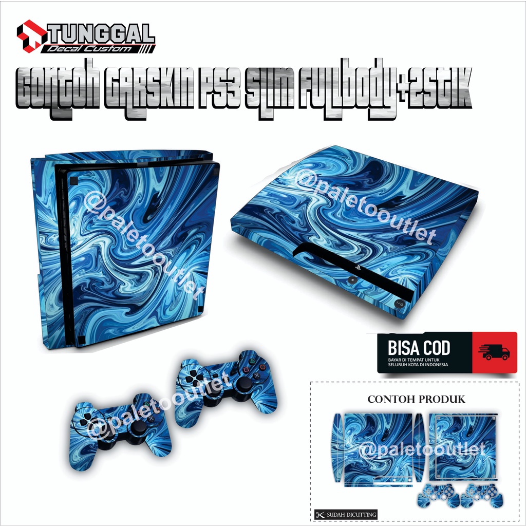 stiker garskin ps3 slim motif one piece kualitas A+