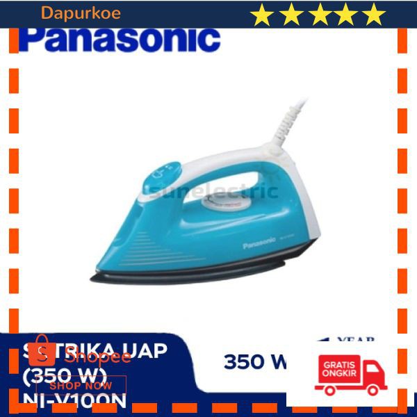 Promo Panasonic NI-V100N Setrika Uap - Biru Elegan