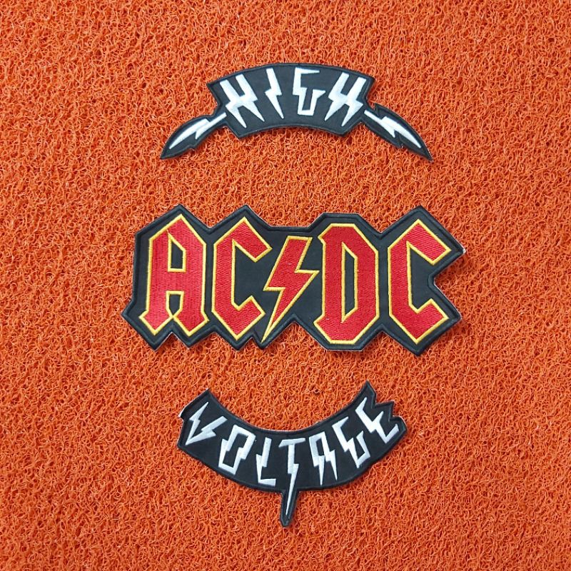 BACKPATCH BORDIR ACDC / HIGH AC/DC VOLTAGE SATU SET LIMITED EDITION