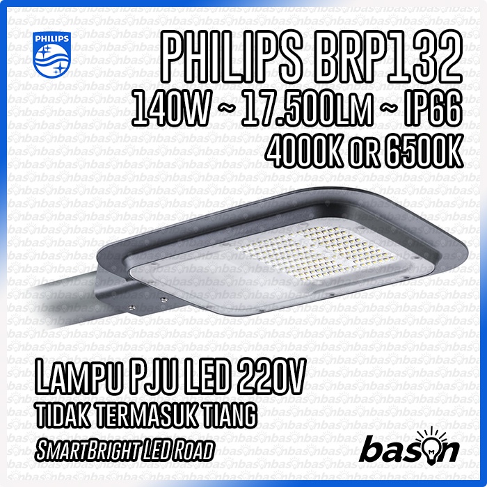 PHILIPS BRP132 140W LED175 220-240V - Lampu PJU SmartBright LED Streetlight