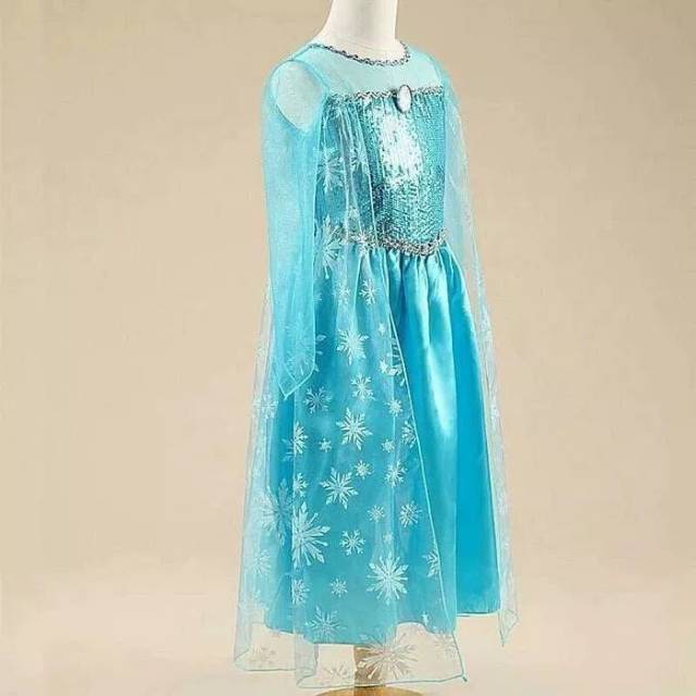 Dress anak baju anak perempuan wanita kostum anak elsa frozen