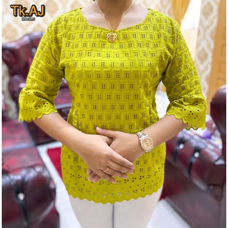 Blus Katun Bolong Bangkok Motif Baru