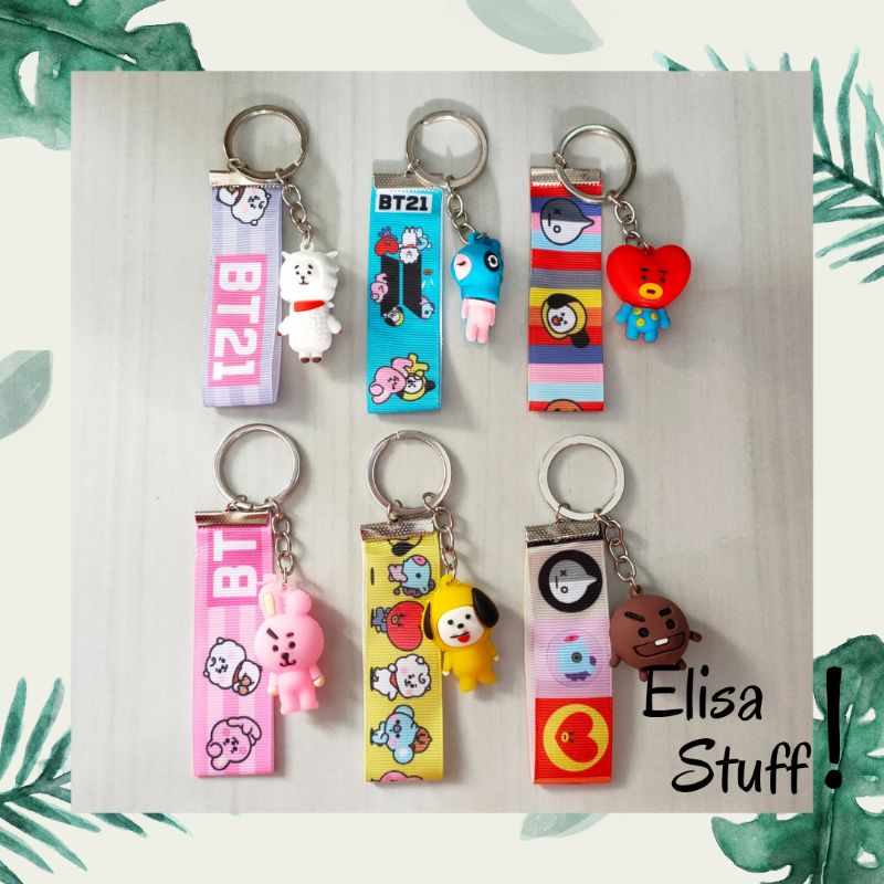 GANTUNGAN KUNCI BT21//GANTUNGAN KUNCI BTS BT21//GANTUNGAN KUNCI LUCU KARAKTER