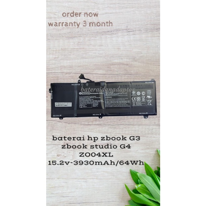 Baterai Hp Zbook Studio G3 G4 ZO04XL Original