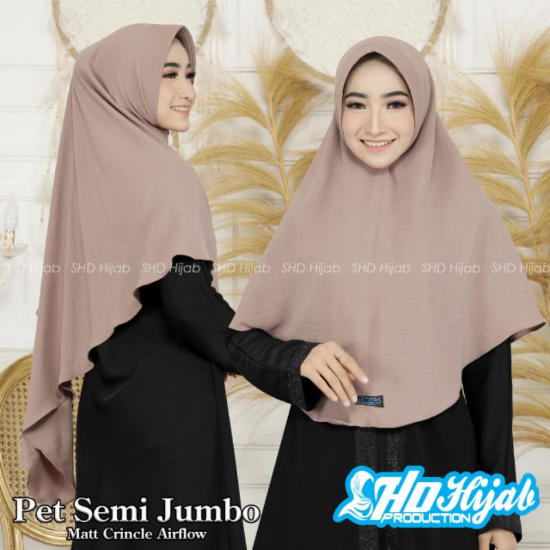 Jilbab Instan Crinkle - Hijab Crinkle Premium - Hijab Crinkle Pet