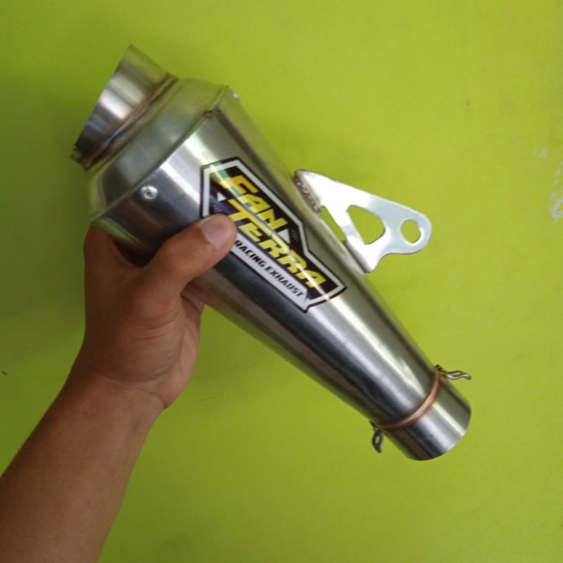 Slincer knalpot racing FANTERA origibal bahan stainles panjang 20cm sarangan setengah