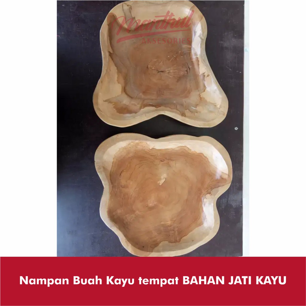 Nampan Buah Kayu tempat BAHAN JATI KAYU