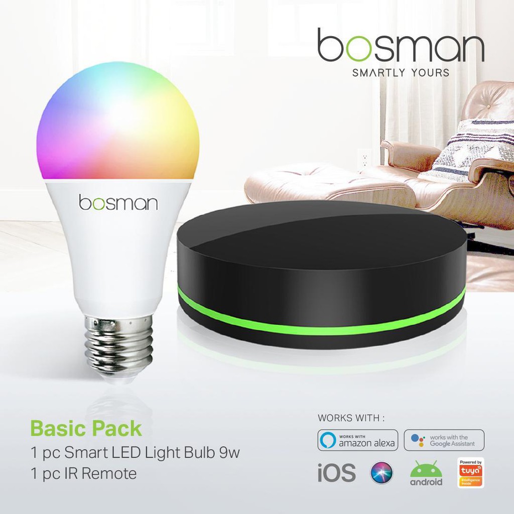 Bosman Basic Pack - Bohlam | IR Remote | Wifi | Smart Home