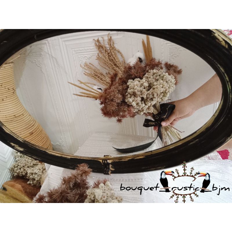 Bouquet Bunga Rustic BJM/Bouquet Bunga Kering/ Bouquet Wisuda /Bouquet Wedding/Prewedding/Kado,dll